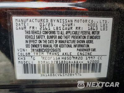 Zdjęcie 12 z 12 samochodu: 2025 NISSAN SENTRA SV VIN:3N1AB8CV6SY284976 - miniatura