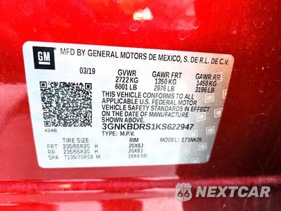 Zdjęcie 13 z 13 samochodu: 2019 CHEVROLET BLAZER 3LT VIN:3GNKBDRS1KS622947 - miniatura