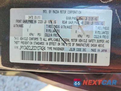 Zdjęcie 13 z 13 samochodu: 2012 MAZDA 5 VIN:JM1CW2CL2C0107424 - miniatura