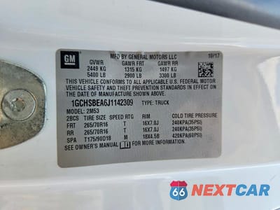 Zdjęcie 12 z 12 samochodu: 2018 CHEVROLET COLORADO VIN:1GCHSBEA6J1142309 - miniatura