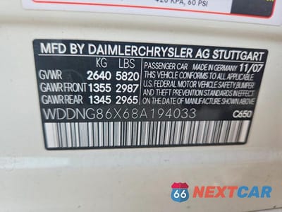 Zdjęcie 12 z 12 samochodu: 2008 MERCEDES-BENZ S 550 4MATIC VIN:WDDNG86X68A194033 - miniatura