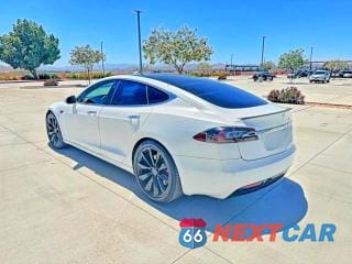 Trzecie zdjęcie samochodu z tyłu: 2021 TESLA MODEL S VIN:5YJSA1E47MF427870 - miniatura