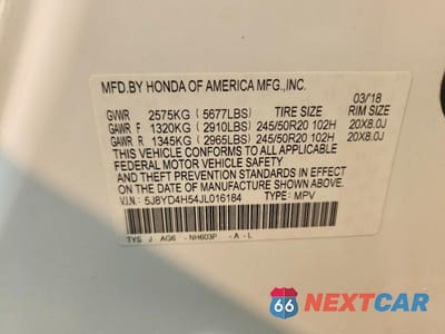 Zdjęcie 13 z 13 samochodu: 2018 ACURA MDX TECHNOLOGY VIN:5J8YD4H54JL016184 - miniatura