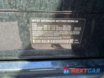 Zdjęcie 10 z 10 samochodu: 2021 BMW X7 XDRIVE40I VIN:5UXCW2C03M9H82428 - miniatura
