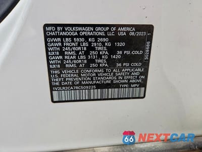 Zdjęcie 12 z 12 samochodu: 2024 VOLKSWAGEN ATLAS SE VIN:1V2LR2CA7RC509225 - miniatura