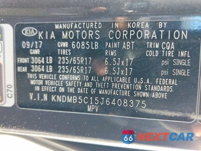 Zdjęcie 13 z 13 samochodu: 2018 KIA SEDONA LX VIN:KNDMB5C15J6408375 - miniatura