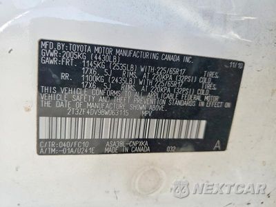 Zdjęcie 13 z 13 samochodu: 2011 TOYOTA RAV4 BASE VIN:2T3ZF4DV9BW063115 - miniatura