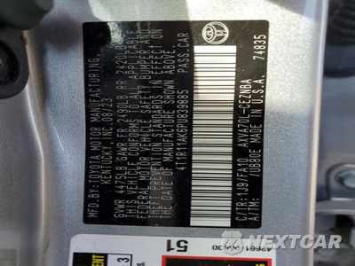 Zdjęcie 12 z 12 samochodu: 2023 TOYOTA CAMRY LE VIN:4T1R11AK6PU839885 - miniatura