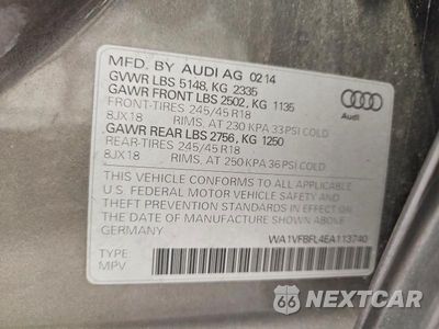 Zdjęcie 12 z 12 samochodu: 2014 AUDI A4 ALLROAD PRESTIGE VIN:WA1VFBFL4EA113740 - miniatura