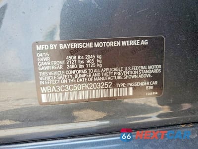 Zdjęcie 12 z 12 samochodu: 2015 BMW 320 I XDRIVE VIN:WBA3C3C50FK203252 - miniatura