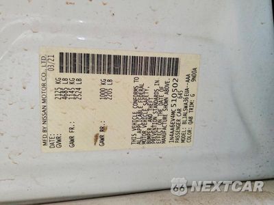 Zdjęcie 12 z 12 samochodu: 2021 NISSAN MAXIMA SR VIN:1N4AA6EV4MC510502 - miniatura