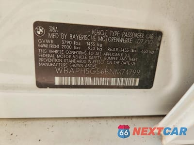 Zdjęcie 12 z 12 samochodu: 2011 BMW 328 I SULEV VIN:WBAPH5G56BNM74799 - miniatura