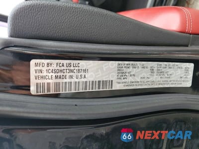Zdjęcie 13 z 13 samochodu: 2022 DODGE DURANGO R/T VIN:1C4SDHCT3NC187161 - miniatura