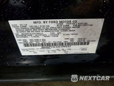 Zdjęcie 14 z 14 samochodu: 2018 FORD ECOSPORT S VIN:MAJ6P1SL5JC199247 - miniatura
