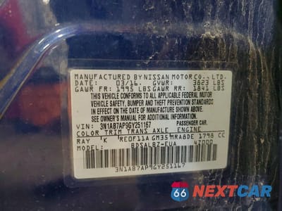 Zdjęcie 12 z 12 samochodu: 2016 NISSAN SENTRA S VIN:3N1AB7AP9GY251167 - miniatura