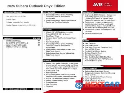 Zdjęcie 13 z 14 samochodu: 2025 SUBARU OUTBACK ONYX EDITION VIN:4S4BTALC2S3180736 - miniatura