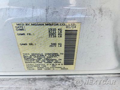 Zdjęcie 13 z 13 samochodu: 2014 NISSAN ALTIMA 2.5 SV VIN:1N4AL3AP5EC278543 - miniatura