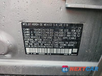 Zdjęcie 13 z 13 samochodu: 2025 HONDA HR-V LX VIN:3CZRZ2H30SM760902 - miniatura