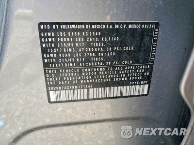 Zdjęcie 13 z 13 samochodu: 2024 VOLKSWAGEN TIGUAN S VIN:3VVRB7AX4RM171447 - miniatura