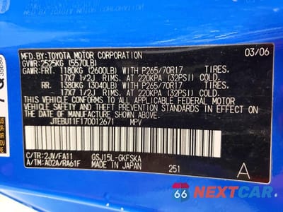 Zdjęcie 13 z 13 samochodu: 2007 TOYOTA FJ CRUISER BASE VIN:JTEBU11F170012671 - miniatura