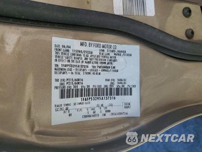 Zdjęcie 12 z 12 samochodu: 2005 FORD TAURUS SE VIN:1FAFP53295A137316 - miniatura
