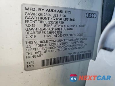 Zdjęcie 13 z 13 samochodu: 2024 AUDI Q3 PREMIUM PLUS S LINE 45 VIN:WA1EECF36R1047304 - miniatura