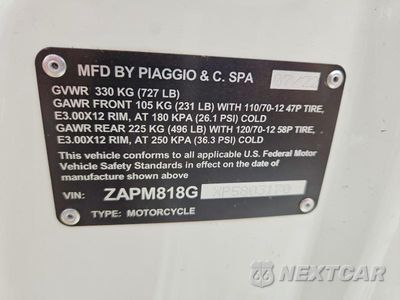 Zdjęcie 9 z 9 samochodu: 2023 VESPA PRIMAVERA/SPRINT 150 VIN:ZAPM818GXP5803170 - miniatura