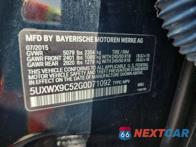 Zdjęcie 13 z 13 samochodu: 2016 BMW X3 XDRIVE28I VIN:5UXWX9C52G0D71092 - miniatura