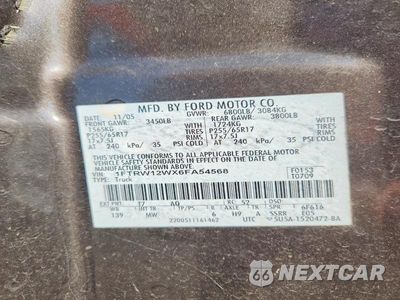 Zdjęcie 13 z 13 samochodu: 2006 FORD F150 SUPERCREW VIN:1FTRW12WX6FA54568 - miniatura