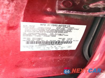 Zdjęcie 12 z 12 samochodu: 2008 FORD TAURUS SEL VIN:1FAHP24W28G139404 - miniatura