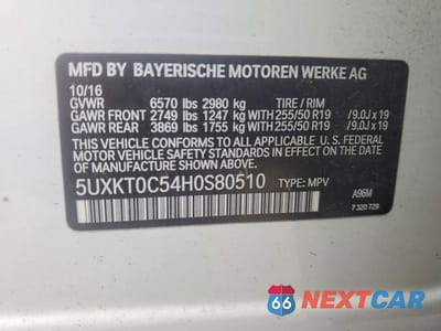 Zdjęcie 12 z 12 samochodu: 2017 BMW X5 XDR40E VIN:5UXKT0C54H0S80510 - miniatura