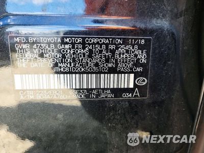 Zdjęcie 12 z 12 samochodu: 2019 LEXUS IS 300 VIN:JTHC81D20K5035102 - miniatura