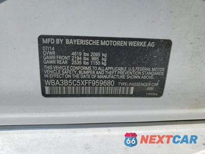 Zdjęcie 12 z 12 samochodu: 2015 BMW 328 XI SULEV VIN:WBA3B5C5XFF959680 - miniatura
