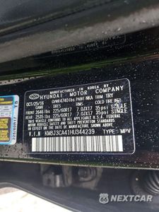 Zdjęcie 13 z 13 samochodu: 2017 HYUNDAI TUCSON SE VIN:KM8J3CA41HU344239 - miniatura