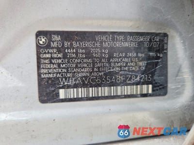 Zdjęcie 12 z 12 samochodu: 2008 BMW 328 I SULEV VIN:WBAVC53548FZ84213 - miniatura