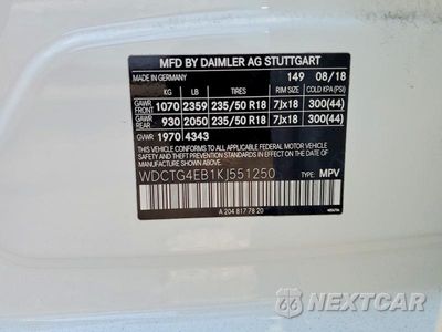 Zdjęcie 13 z 13 samochodu: 2019 MERCEDES-BENZ GLA 250 VIN:WDCTG4EB1KJ551250 - miniatura
