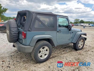 Trzecie zdjęcie samochodu z tyłu: 2014 JEEP WRANGLER SPORT VIN:1C4AJWAG4EL107087 - miniatura