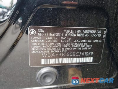 Zdjęcie 12 z 12 samochodu: 2011 BMW 528I VIN:WBAFR1C50BC741079 - miniatura
