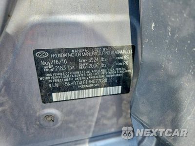 Zdjęcie 12 z 12 samochodu: 2017 HYUNDAI ELANTRA SE VIN:5NPD74LF1HH077088 - miniatura
