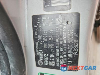 Zdjęcie 12 z 12 samochodu: 2005 HYUNDAI ELANTRA GLS VIN:KMHDN46D15U081526 - miniatura
