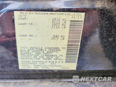 Zdjęcie 13 z 13 samochodu: 2014 NISSAN ALTIMA VIN:1N4AL3AP4EN249121 - miniatura