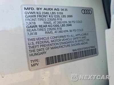 Zdjęcie 12 z 12 samochodu: 2025 AUDI Q3 PREMIUM PLUS S LINE 45 VIN:WA1EECF3XS1076942 - miniatura