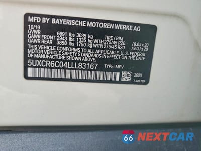 Zdjęcie 14 z 14 samochodu: 2020 BMW X5 XDRIVE40I VIN:5UXCR6C04LLL83167 - miniatura