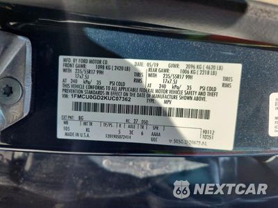 Zdjęcie 12 z 12 samochodu: 2019 FORD ESCAPE SE VIN:1FMCU0GD2KUC07362 - miniatura