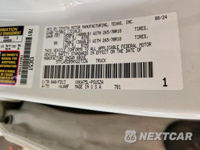 Zdjęcie 12 z 12 samochodu: 2024 TOYOTA TUNDRA SR5 VIN:5TFLA5DB5RX227336 - miniatura