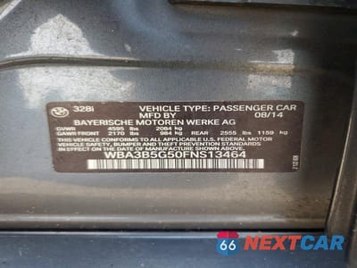 Zdjęcie 13 z 13 samochodu: 2015 BMW 328 XI SULEV VIN:WBA3B5G50FNS13464 - miniatura