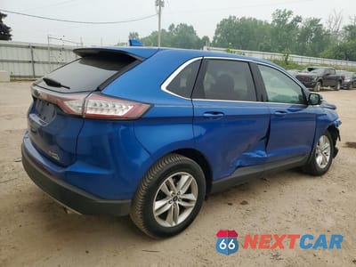 Trzecie zdjęcie samochodu z tyłu: 2018 FORD EDGE SEL VIN:2FMPK4J96JBB57637 - miniatura