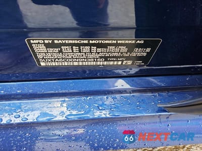 Zdjęcie 12 z 12 samochodu: 2022 BMW X5 XDRIVE45E VIN:5UXTA6C00N9N38160 - miniatura