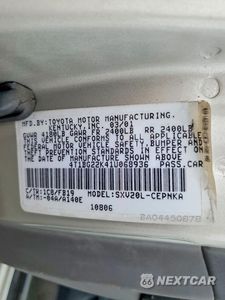 Zdjęcie 12 z 12 samochodu: 2001 TOYOTA CAMRY LE VIN:4T1BG22K41U068936 - miniatura