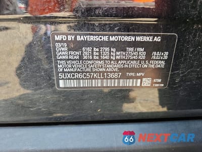 Zdjęcie 13 z 13 samochodu: 2019 BMW X5 XDRIVE40I VIN:5UXCR6C57KLL13687 - miniatura